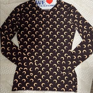 MARINE SERRE BROWN TOP SZ MEDIUM.